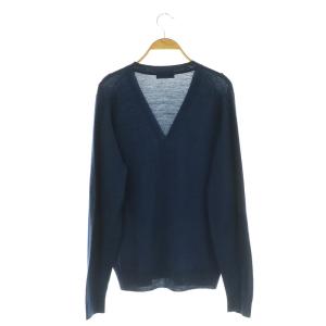 JOHN SMEDLEY ウール ニット カーディガン 長袖 Vネック M ネイビー /MY OS AD