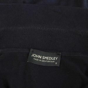 JOHN SMEDLEY コットン ニット ポロシャツ 半袖 イギリス製 S ネイビー /MY OS AD