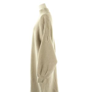 BEARDSLEY ハイネックニットワンピース ロング 長袖 ウール 1 ライトベージュ /DO OS