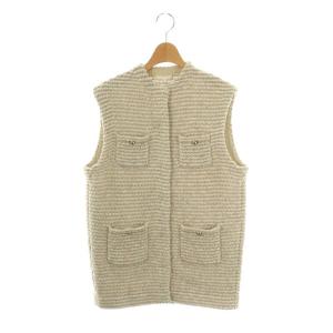 24SS ツイード調ニットジレ ベスト 38 マルチカラー /DO OS