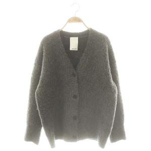 24AW ミックスヤーンニットカーディガン ウール混 F グレー /MI OS