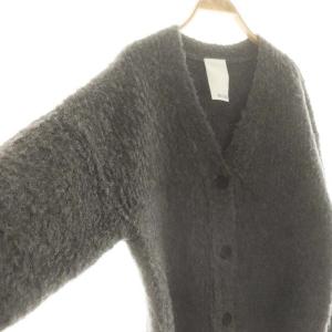 Whim Gazette WhimGazette 24AW ミックスヤーンニットカーディガン ウール混 F グレー /MI OS
