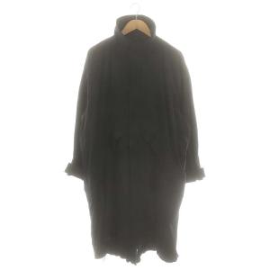 スタンドカラーロングコート F 黒 /MI OS
