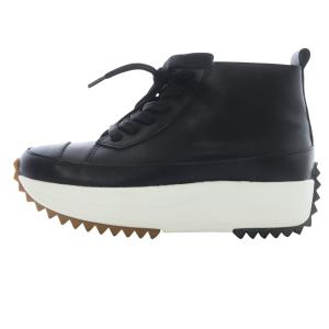 TREKKINGSOLE レースアップシューズ スニーカー ハイカット レザー 23.5cm 黒 ブラック