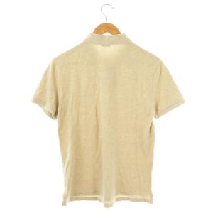 POLO RALPH LAUREN 刺繍 半袖 ポロシャツ ロゴ M ベージュ /AT OS