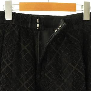 Stola. チェック ロングスカート フレア マキシ タック 38 黒 ブラック /AT OS