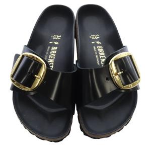 BIRKENSTOCK 24SS ビックバックルサンダル SLOBE IENA取扱 レザー 23cm 黒 ブラック 1022650