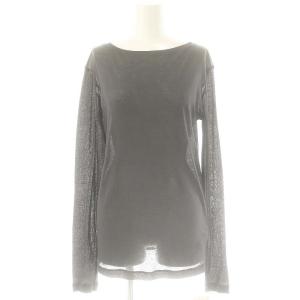 24SS シアーボートネックプルオーバー カットソー 長袖 チャコールグレー /DO OS