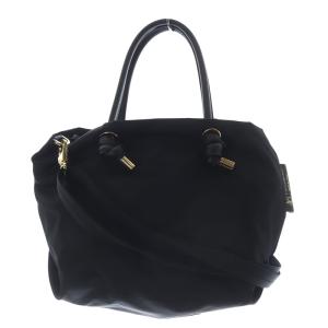 VIOLA d'ORO ナイロン レザー 2wayハンドバッグ ショルダーバッグ 黒 ブラック /SR13