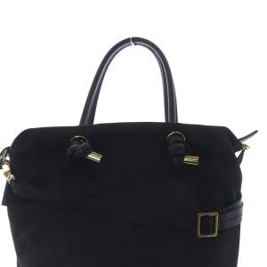 VIOLA d'ORO ナイロン レザー 2wayハンドバッグ ショルダーバッグ 黒 ブラック /SR13