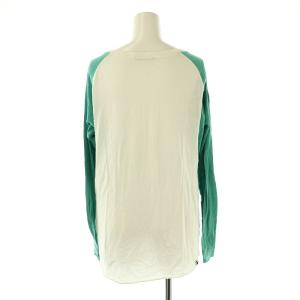 HYSTERIC GLAMOUR ガールプリント ラグランTシャツ カットソー 長袖 F 白 ホワイト 緑 グリーン /SS OS