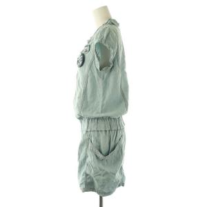 HYSTERIC GLAMOUR デニム ジップアップ 半袖 ワンピース ミニ F 水色 ライトブルー /SS OS