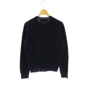 COMME des GARCONS ガール GIRL AD2017 ステッチセーター ウール S ネイビー オフホワイト NT-N006 /DO