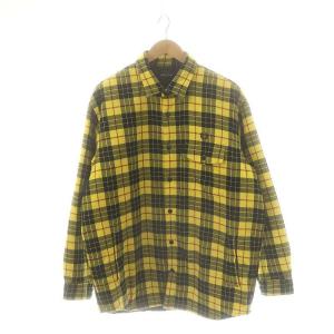 Quilted Tartan Shirt シャツジャケット チェック L 黄 イエロー 黒 ブラック /AT