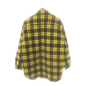 FRED PERRY Quilted Tartan Shirt シャツジャケット チェック L 黄 イエロー 黒 ブラック /AT