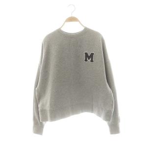 24SS サガラ刺繍デザインビッグトレーナースウェット 裏起毛 F グレー /DF OS