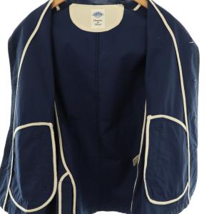 DANTON ラウンドカラーワークジャケット 40 ブルー /DF OS