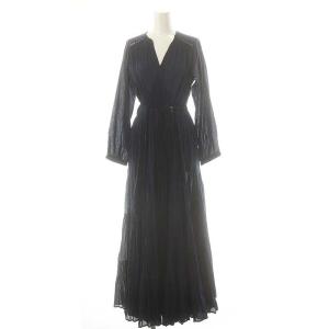 カシュクール マキシワンピース ネイビー