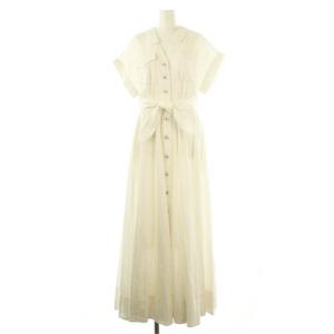 23SS 半袖 マキシワンピース ロング ホワイト /DF OS