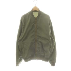 ミリタリーブルゾン ジャケット ジップアップ カーキ /DF OS