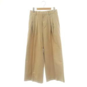 23SS Cotton ワイドパンツ タック 34 ベージュ /DF OS