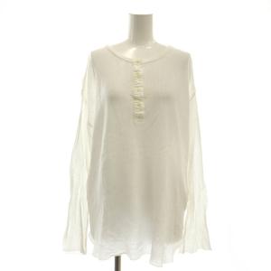 ワッフルTシャツ カットソー 長袖 F 白 ホワイト /AT OS