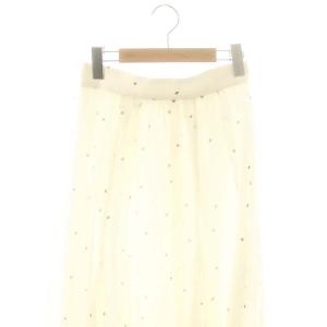 Apuweiser-riche 24SS エアリーイレヘムスカート フレアスカート ロング ドット 1 オフホワイト /DF OS