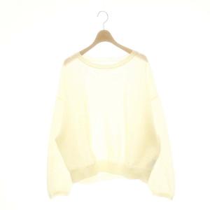 24SS スポンジシアーニットプルオーバー カットソー リネン混 アイボリー /MI OS