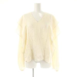 25SS シボサテンレイヤースリーブブラウス アイボリー /MI OS
