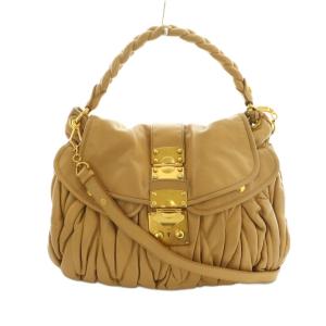 マテラッセ レザー 2way バッグ ベージュ