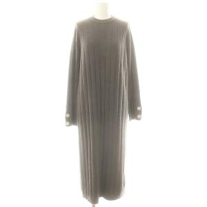 24AW ホットスムーズィーワイドリブワンピース ロング ルームウェア ナイトウェア F ダークグレー