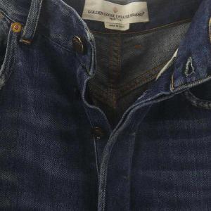 GOLDEN GOOSE Deuxieme Classe取り扱い ワイドデニムパンツ ジーンズ ダメージ加工 青 /MI OS