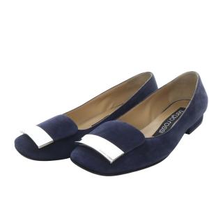 SR1 フラットパンプス スエード 35 ネイビー A83770