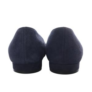 Sergio Rossi SR1 フラットパンプス スエード 35 ネイビー A83770