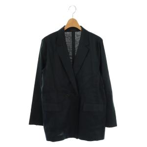 リネンテーラードジャケット ダブル 38 ネイビー /DO OS SH