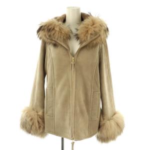 ムートンショートコート アウター ファー 38 ベージュ /DO OS