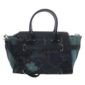 COACH スワッガー 27 フローラル スネークスキン バッグ ショルダーバッグ 2way ハンドバッグ 青 ブルー