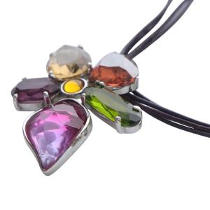 SWAROVSKI ネックレス ペンダント フラワーモチーフ マルチカラー /YO18