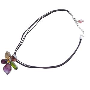 SWAROVSKI ネックレス ペンダント フラワーモチーフ マルチカラー /YO18