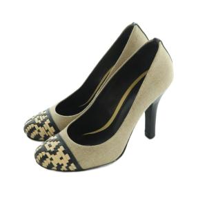 パンプス ラウンドトゥ キャンバス 6.5 M 23.5cm ベージュ /MI OS