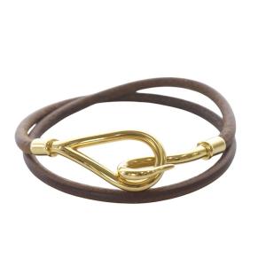 ジャンボチョーカー 2連ブレスレット レザー ブラウン /YO21 OH