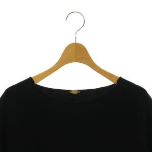 MUSE de Deuxieme Classe トリアセジョーゼットドロップブラウス 七分袖 ブラック /DO OS