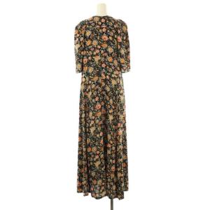 Shinzone 24SS ORIENTAL FLOWER DRESS ワンピース 36 ブラック マルチカラー