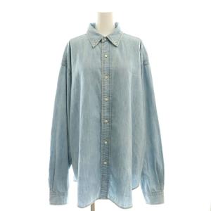 DENIM DADDY SHIRT デニムシャツ ボタンダウン 長袖 RS 青 ブルー /AT OS