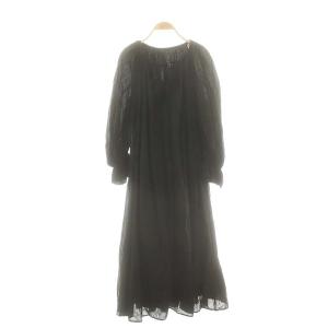 24SS NOBLE別注 ブロッサムのドレス ワンピース ギャザー 36 黒 /MI OS