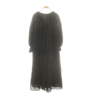 MARIHA 24SS NOBLE別注 ブロッサムのドレス ワンピース ギャザー 36 黒 /MI OS