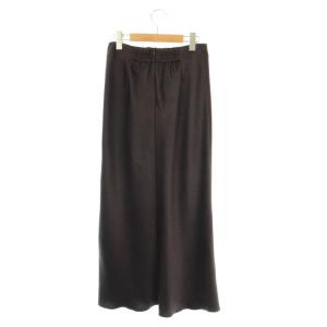 IENA 24AW ダブルサテンスカート タイトスカート ロング 38 ダークブラウン /DF OS