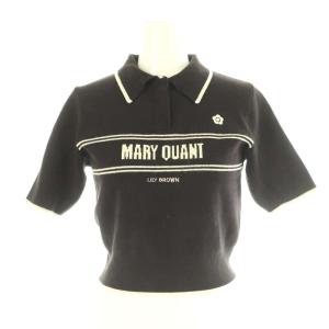 MARY QUANT 24SS ポロニットプルオーバー セーター 半袖 F 黒 ブラック /AT OS
