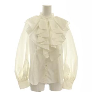 23AW フリルボリュームブラウス 長袖 F 白 ホワイト /AT OS