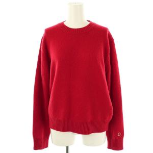 ラムウールブレンドニット セーター 長袖 38 レッド /HK OS